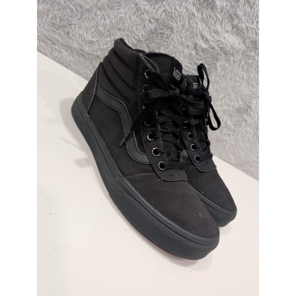 Vans Ward Hi Womens 8 Black Canvas High Top Skate Shoes Sneakers 500714